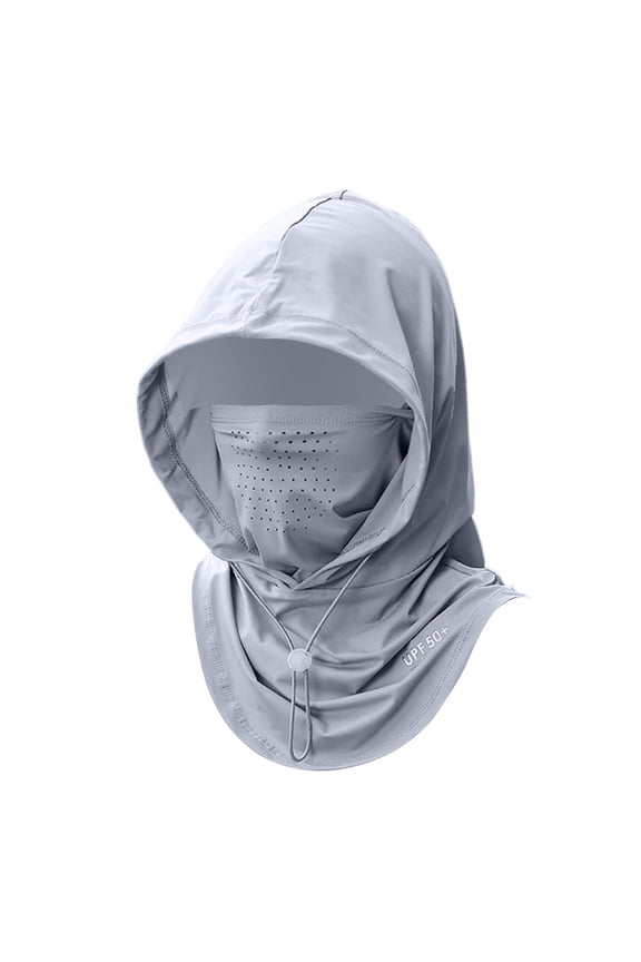 Balaclava Face Mask Sun Protection Hood Breathable Comfortable Reusable Headwear light gray