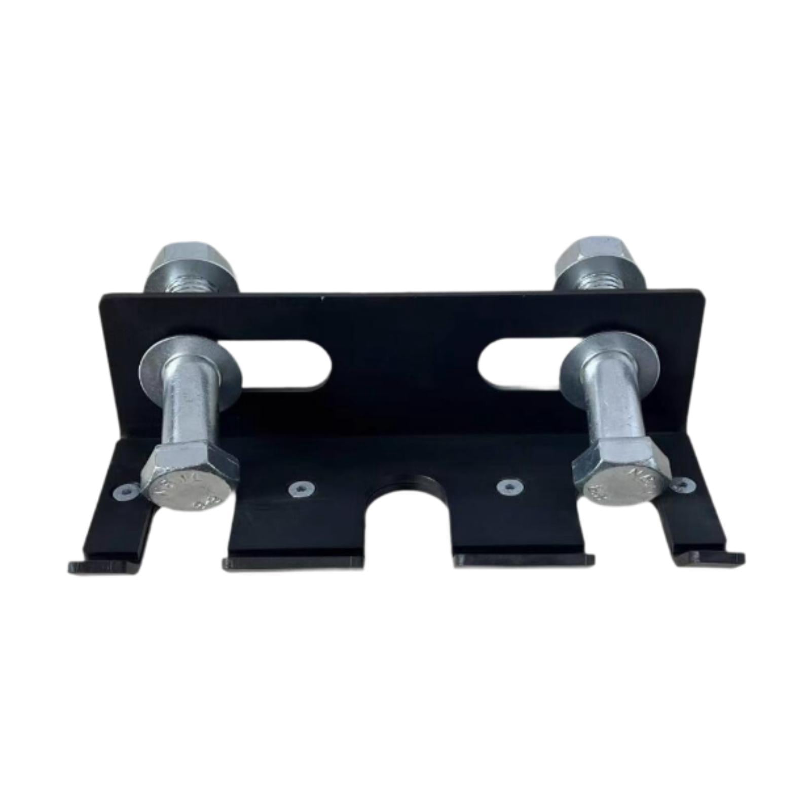 QccHieUs Barbell holder for squat racks, gymnastic bar holder for 26 mm hole, holds three Black