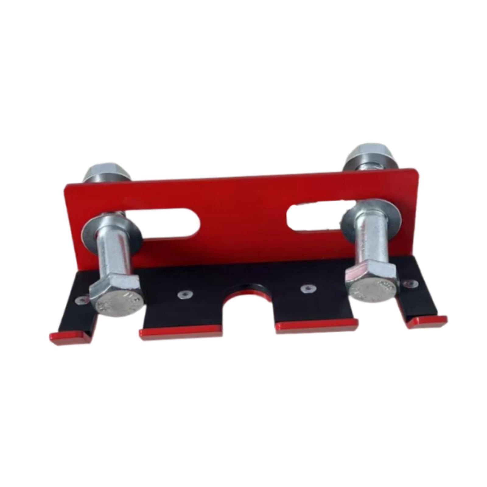 QccHieUs Barbell holder for squat racks, gymnastic bar holder for 26 mm hole, holds three Red