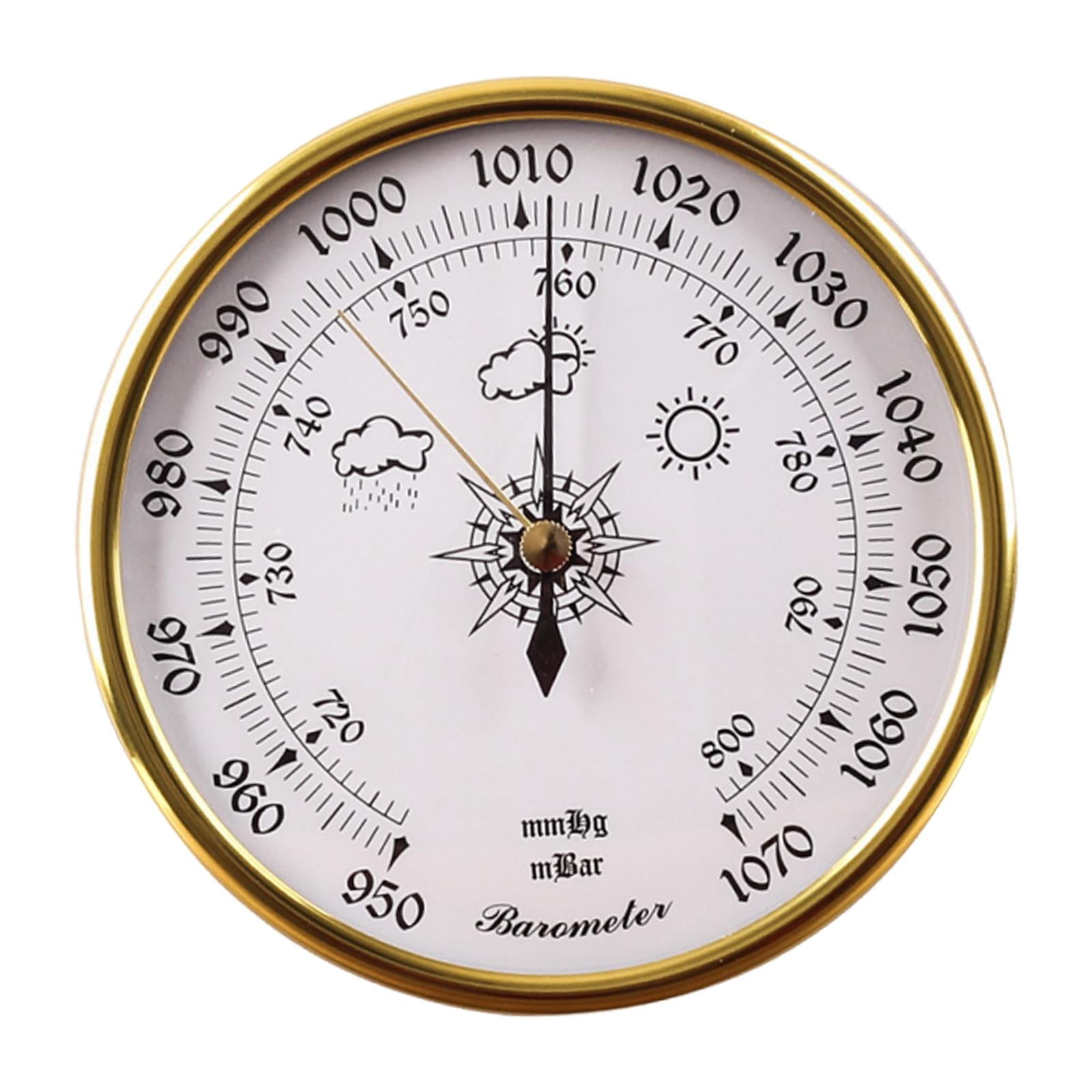 QccHieUs Barometer Air Pressure Tool 950~1070 Hpa Accessories for Offices Boat Hotels White Face