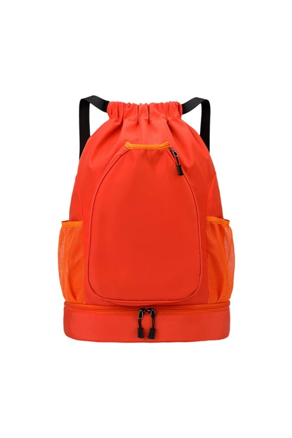 Basketball Backpack Bag Backpack Racket Storage Bag for Basketball Soccer Adults orange