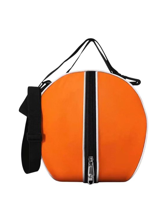 Basketball Bag Single Ball Bag Holder Carrying Bag Pouch Backpack for Volleyball Orange