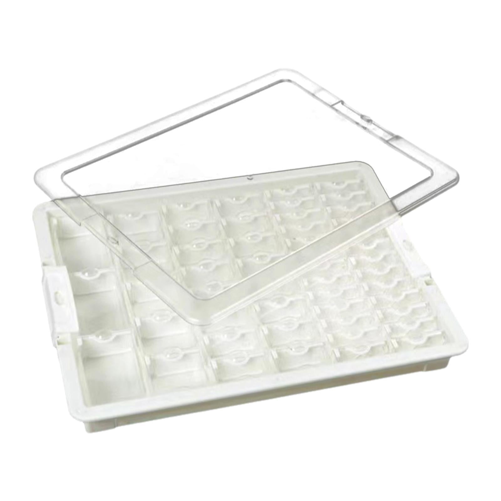 QccHieUs Bead Storage Box Bead Organizer Box with Lid Portable with Compartments Supplies 50 Grid