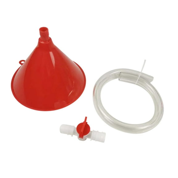 QccHieUs Beer Funnel Beverage Funnel Convenient Wine Liquid Pipe Tube with Valve Hose for