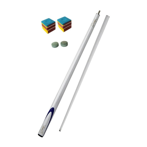 QccHieUs Billiard taco, ball carbon fiber pool, full size, 57 ", segmented billiard taco, White