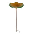 thumbnail image 1 of QccHieUs Bird Baths Bath Bowl with Garden Stake Gifts Iron Flower Shape Weatherproof Bird Yellow, 1 of 9