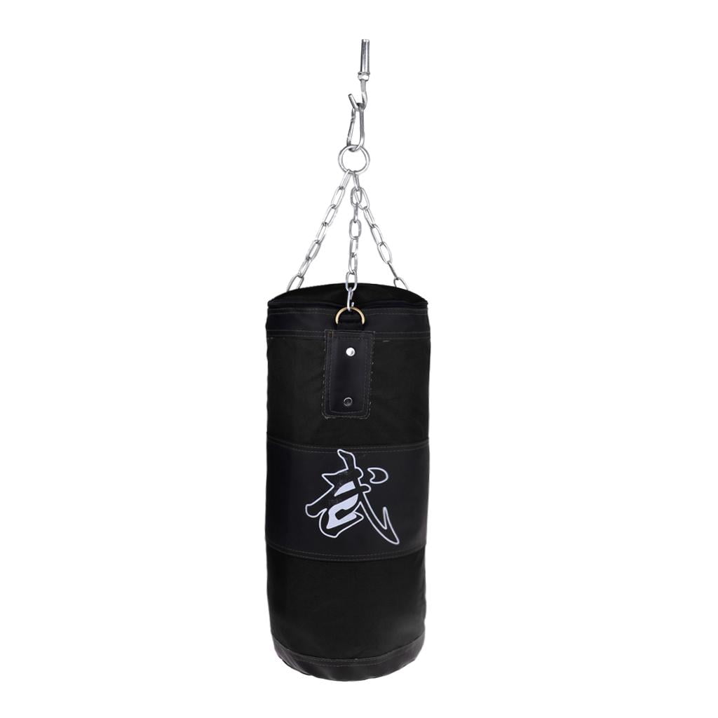 QccHieUs Black Punching Bags Kickboxing Sandbag Fitness Training Equipment