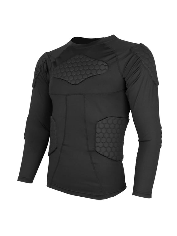 Breathable Padded Compression Shirt Protective Clothes Cover with Shoulder Pads M