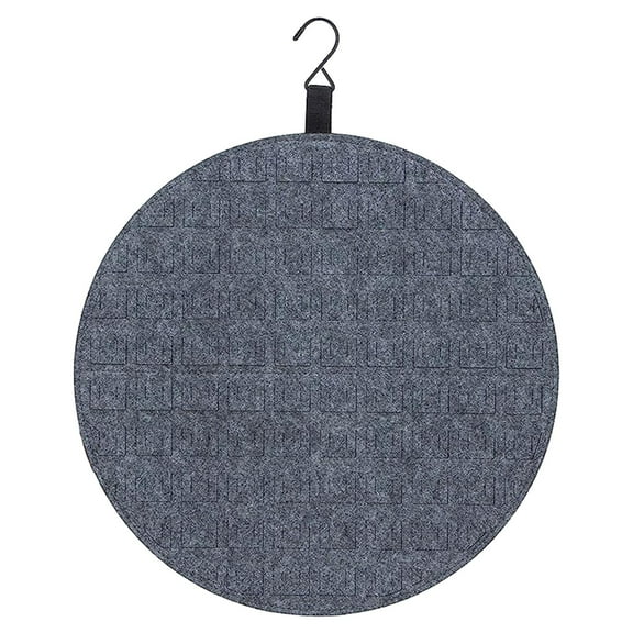 QccHieUs Brooch Pin Organizer Display Pins Storage Badge Stand Wall Mounted Diameter 40cm grey