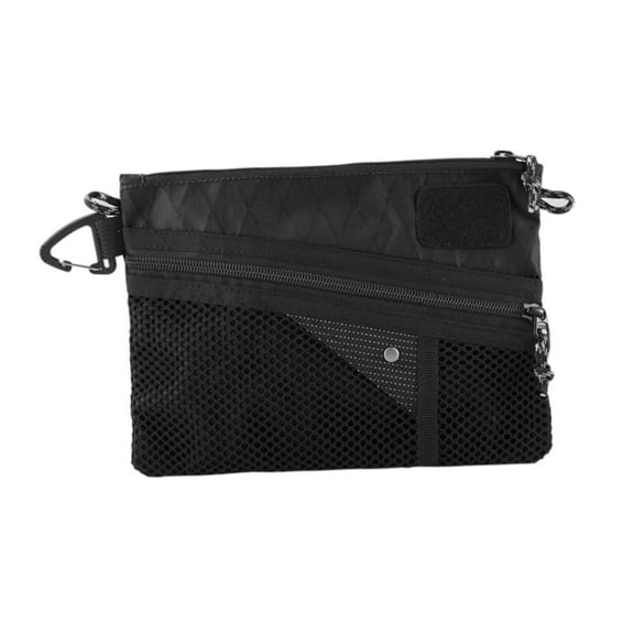 QccHieUs Carrying Bag Compact Versatile Water-resistant Portable Coin Purse for Traveling Black