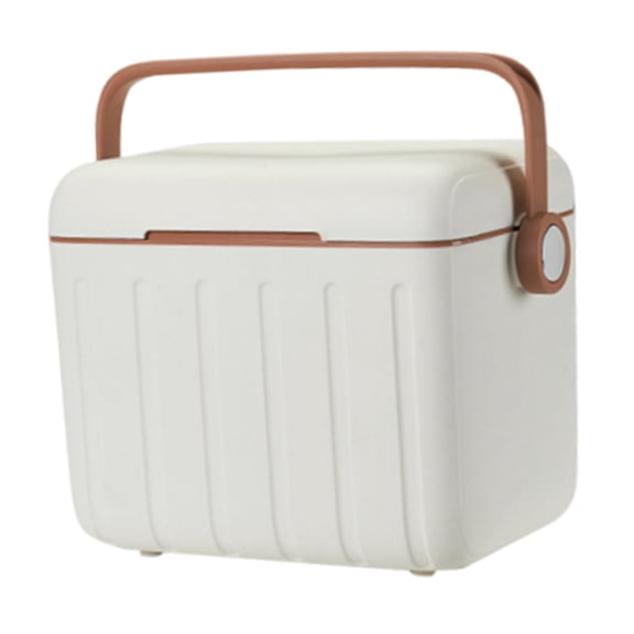 QccHieUs Cooler Box Hot/Cold Retention Cooler Ice Chest Box Storage Container for Outdoor White