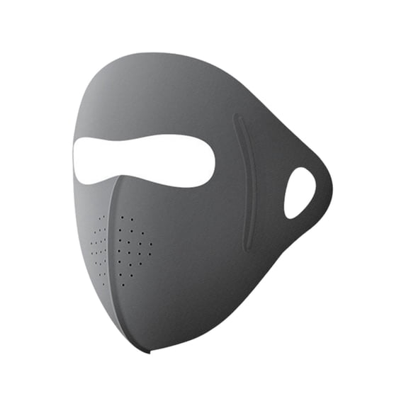 QccHieUs Cooling Face Cover Face Mask with Adjustable Ear Loops Breathable Sun Protection dark gray