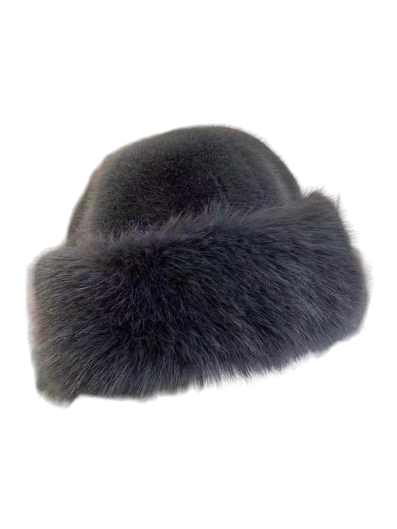Cossack Hat Russian Hat Comfortable Beanie Cap Y2K Windproof Warm Warmer Bonnet Dark Gray