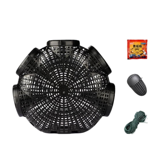 QccHieUs Crab Catching Net River Prawn Eel Catcher Large Capacity Reusable Drop Resistant 5 holes