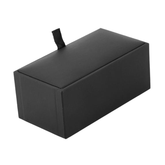QccHieUs Cuff Links Gift Box Cufflink Display Box Holder Small Flip Cover Rotating Design Black