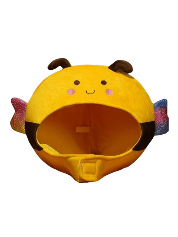 Cute Plush Bee Hat Cap, Comfortable Headwear for Halloween Cosplay Holiday Women