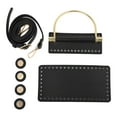 thumbnail image 1 of QccHieUs DIY PU Leather Crochet Bag Adjustable Strap Carry Handle for Party Birthday Wife Black, 1 of 9