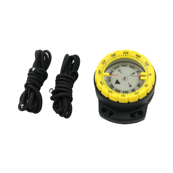 QccHieUs Dive Compass with Elastic Ropes Professional Compact Outdoor Camping Compass for Yellow