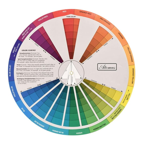 QccHieUs Double Sided Makeup Microblading DIY Color Ink Mixing Blending Guide Wheel Plate