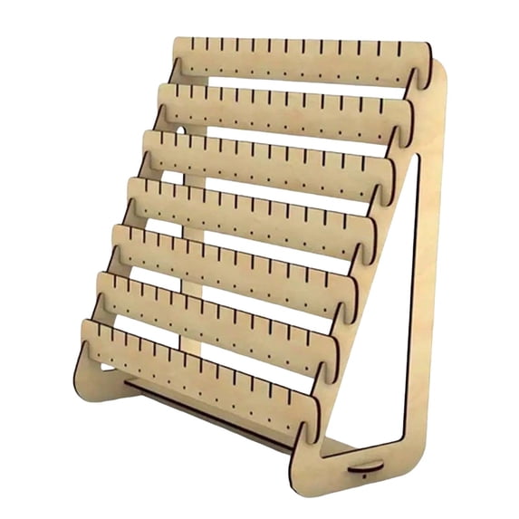 QccHieUs Earring Organizer Multi Tiers Stud Earring Stand for Countertop Vanity Shops Yellow