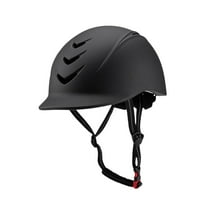 QccHieUs Equestrian Helmet Adjustable with Removable Liner Summer Horse Riding Helmet black