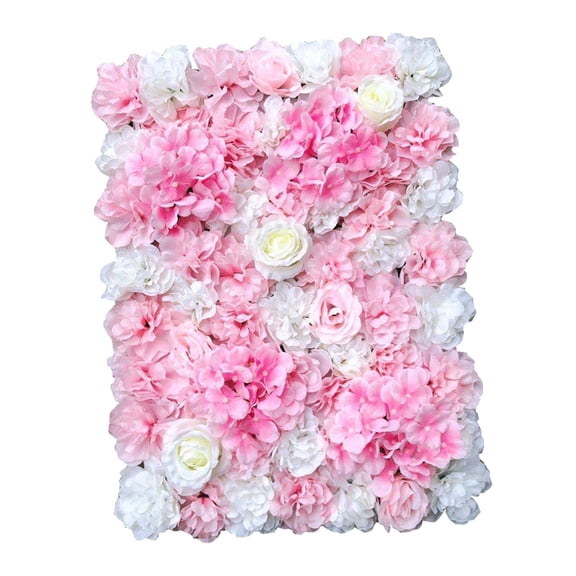 QccHieUs Faux Blossom Wall Background Romantic for Indoor Outdoor Events Stage Party Pink Option 9