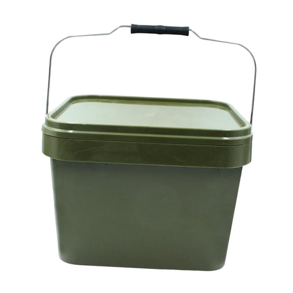 QccHieUs Fishing Bucket 1L Portable Green Multifunctional Convenient Space Saving Sturdy