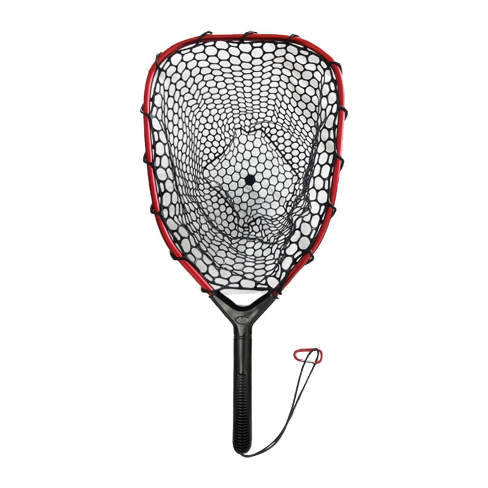 QccHieUs Fishing Landing Net Catching Mesh Net Nonslip Grip Sturdy Fishing Tool Catch and A