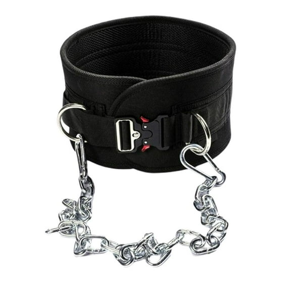 QccHieUs Fitness Weight Lifting Belt Lifting Chain Chin up with Buckle Dips Spandex for Pull up Power Lifting Men & Women Gym Training