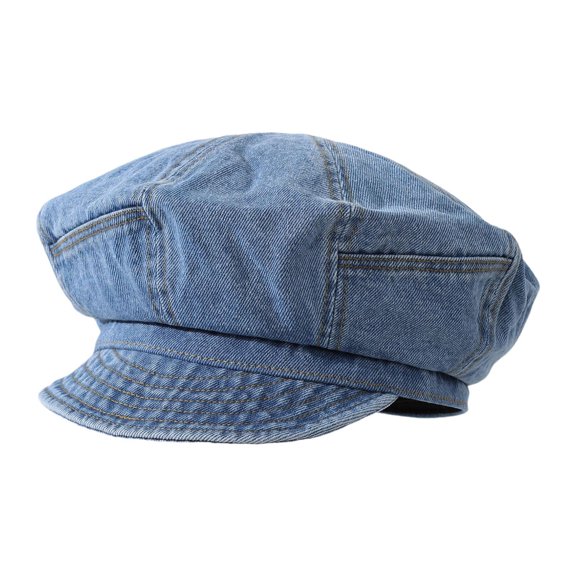 QccHieUs Flat Cap Retro Comfortable Creative Spring Summer Newsboy Hat for Dating Driving Light Blue