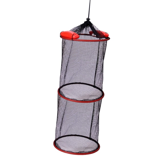 QccHieUs Float Fish Basket Fish Basket Lightweight Fishing Catcher Accessory Fishing Cage Double Layer