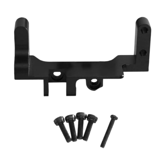 QccHieUs Front Axle Servo Mount Bracket Aluminum Alloy Servo Seat Spare Parts Mount Stand Black