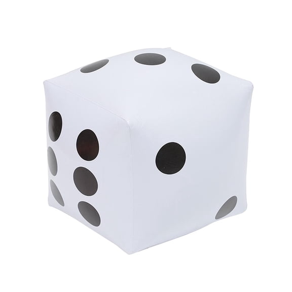 QccHieUs Giant Inflatable Dice Toys 11.81 inch Funny Game Props Dice PVC Large Inflatable White