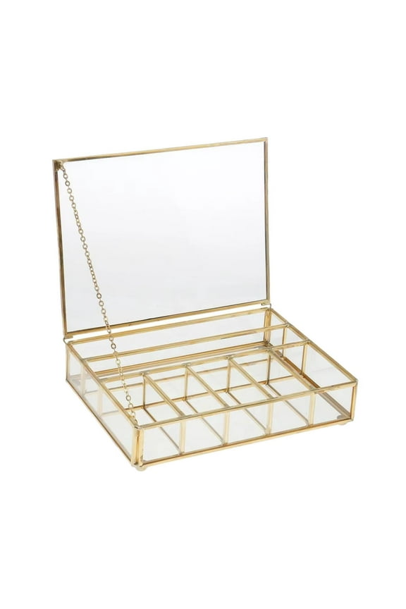 Glass Jewelry Box Jewelry Organizer Decor Protective Clear Trinket Organizer for Large