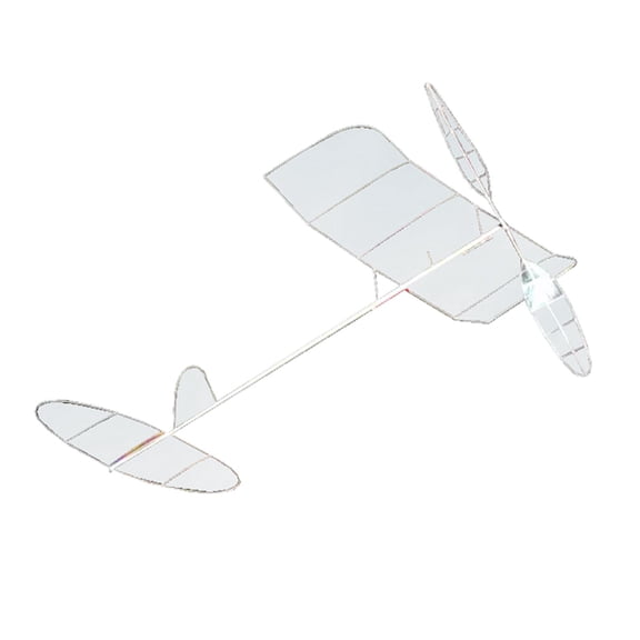 QccHieUs Glider Plane Toys Rubber Band Powered Aircraft Airplane Model Elastic Powered Large Throwing Foam Plane Assembly Model Parent Child Hand on Activity S