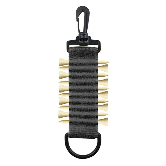 QccHieUs Golf Tee Holder to Attach to Golf Bag Portable for Golf Carts Golfer Golfing black