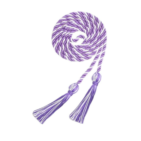 QccHieUs Graduation Double Tassel Honor Cord Apparel Necklace for College Master Doctoral Purple