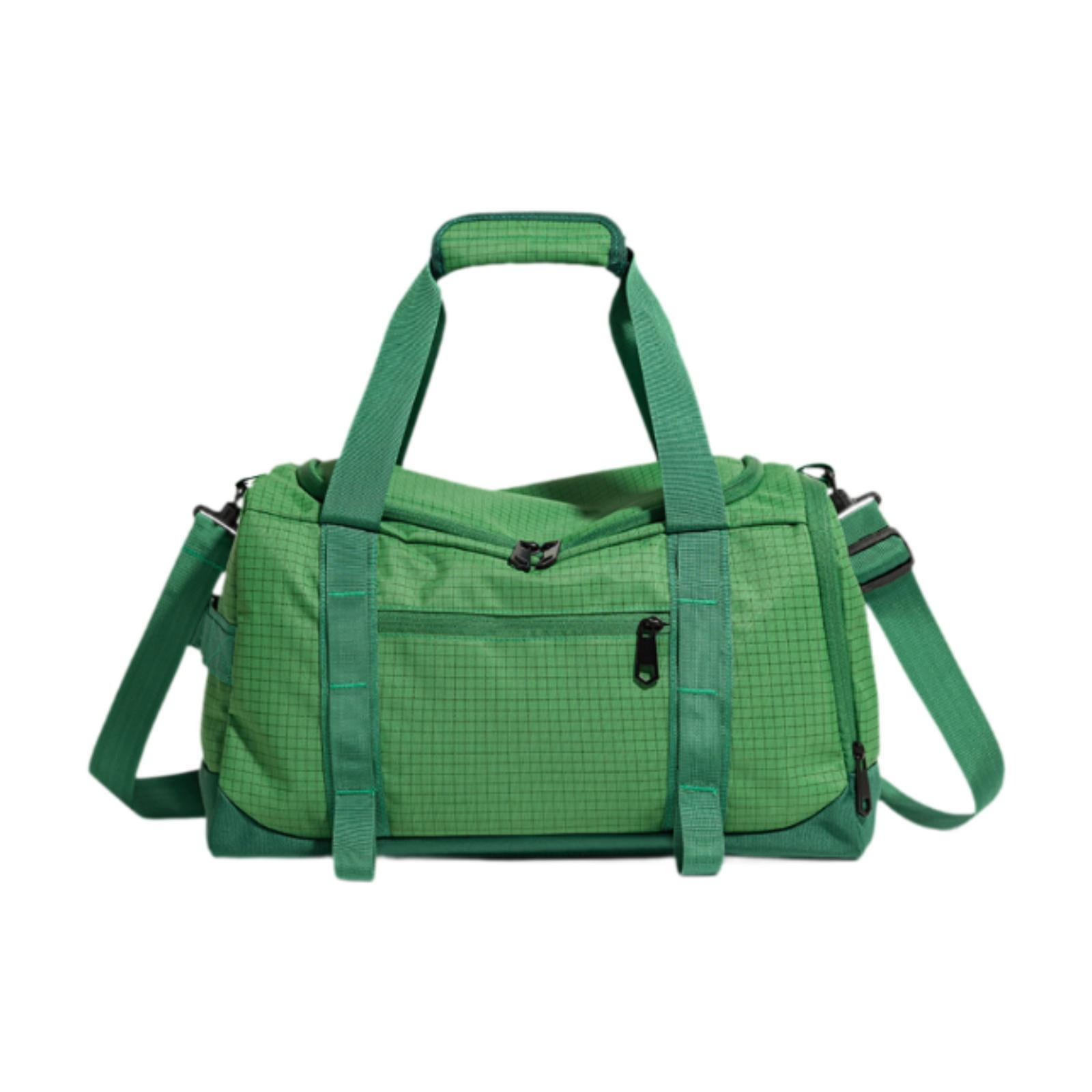 QccHieUs Gym Bag Fitness with Shoe Compartment Easy to Carry Tote Water Resistance Sports Green
