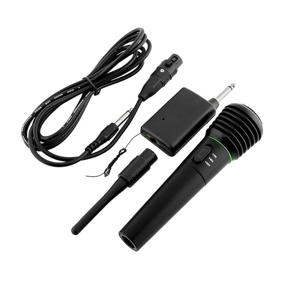 QccHieUs Handheld Microphone Wired Mic Handheld Wireless Dynamic Microphone with Receiver
