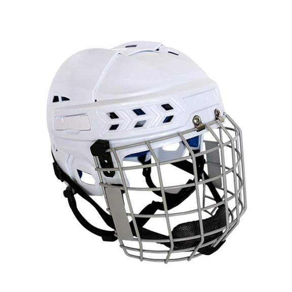 QccHieUs Helmet with Face Cage Adjustable Full Face Helmet Comfortable for Hockey Players