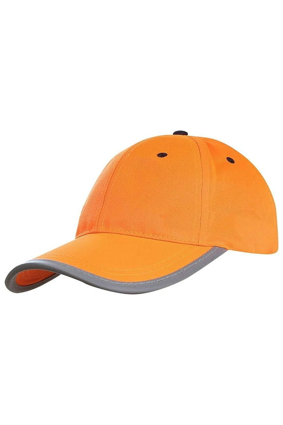 High Visibility Baseball Cap Bright Neon Color Washable Casual Halloween Cap for Orange