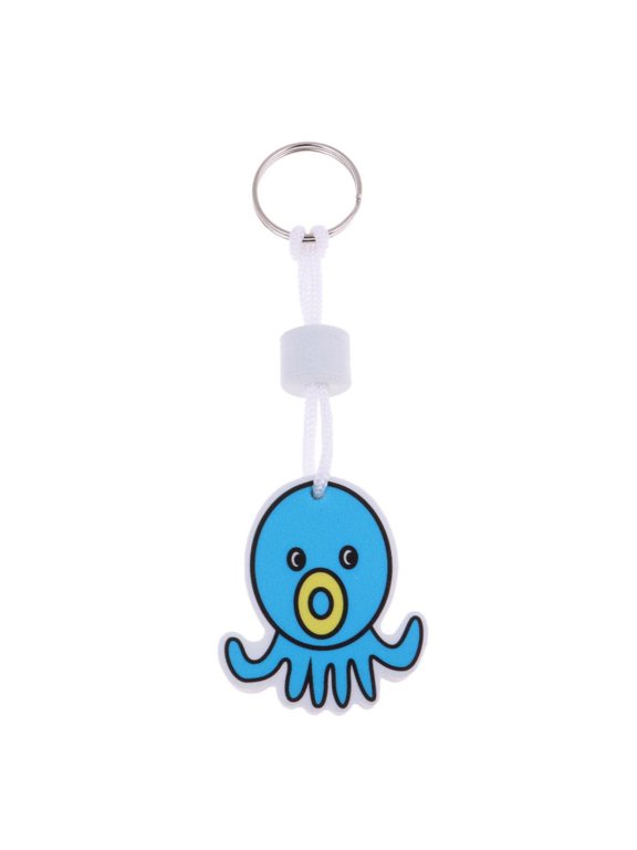 High Visibility Floating Keyring Floating Seawater Sports Swimming Keyring Chain Octopus Blue