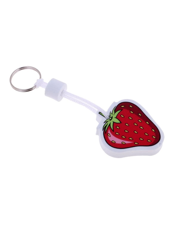 High Visibility Floating Keyring Floating Seawater Sports Swimming Keyring Chain Strawberry