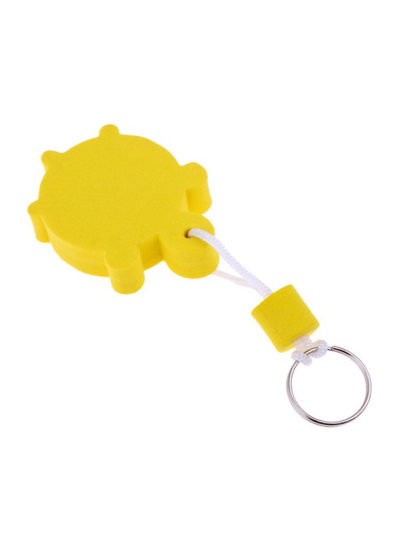 High Visibility Floating Keyring Floating Seawater Sports Swimming Keyring Chain Tortoise Yellow