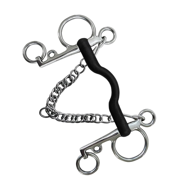 QccHieUs Horse Bit Harness Stainless Steel Mouth for Performance Training Equipment Horse