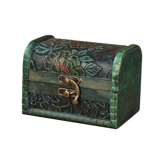 QccHieUs Jewelry box, wooden jewelry box, organizer, decorative storage box for women and Green