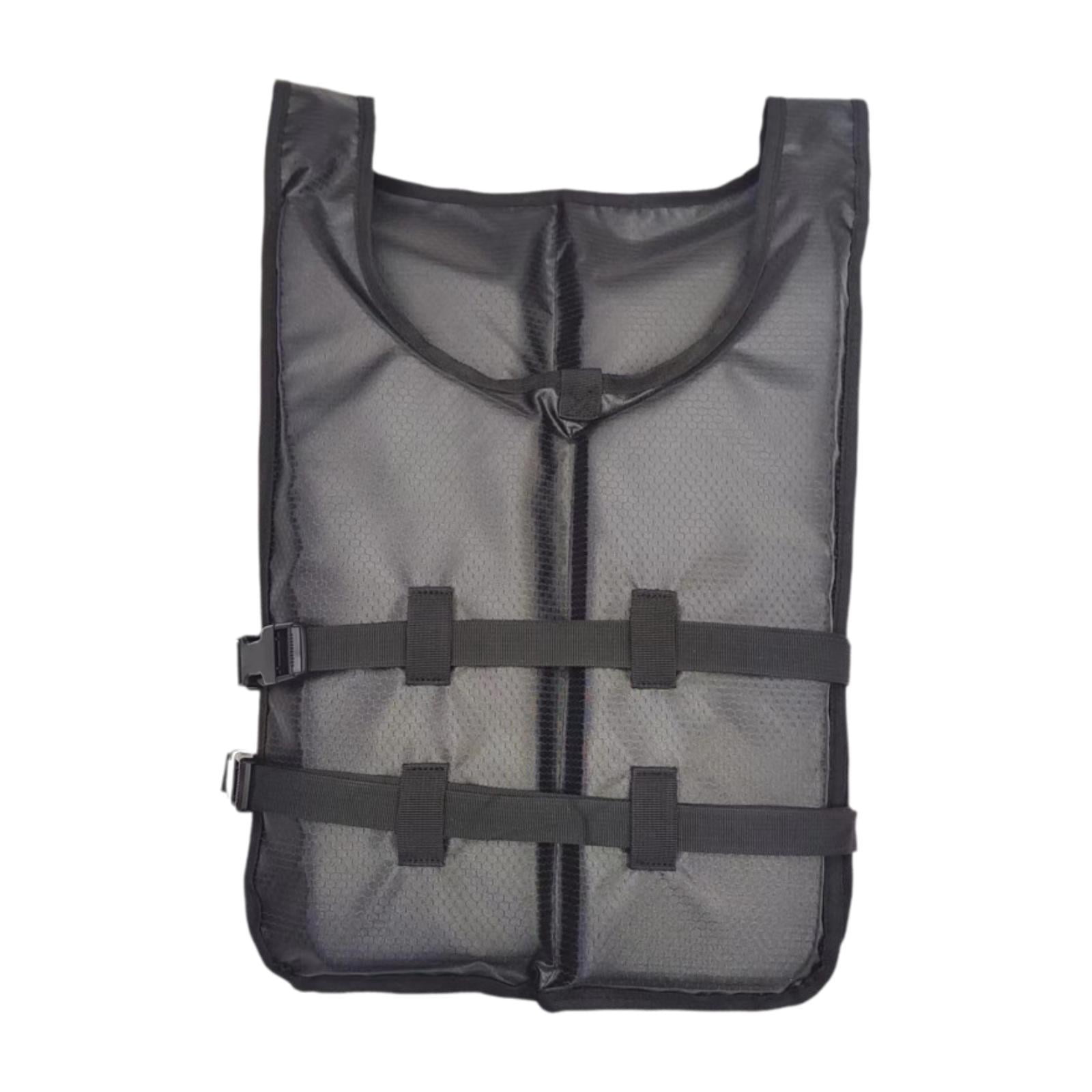 QccHieUs Kayak Life Vest Portable Summer Sleeveless Life Jacket Swim Vest Swim Jacket for Black