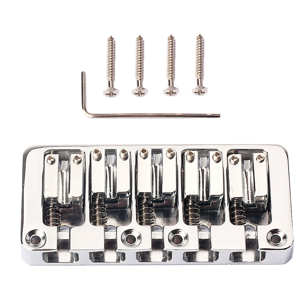 QccHieUs L Shape 5 String Saddles Bridge for Electric BassBridge ...