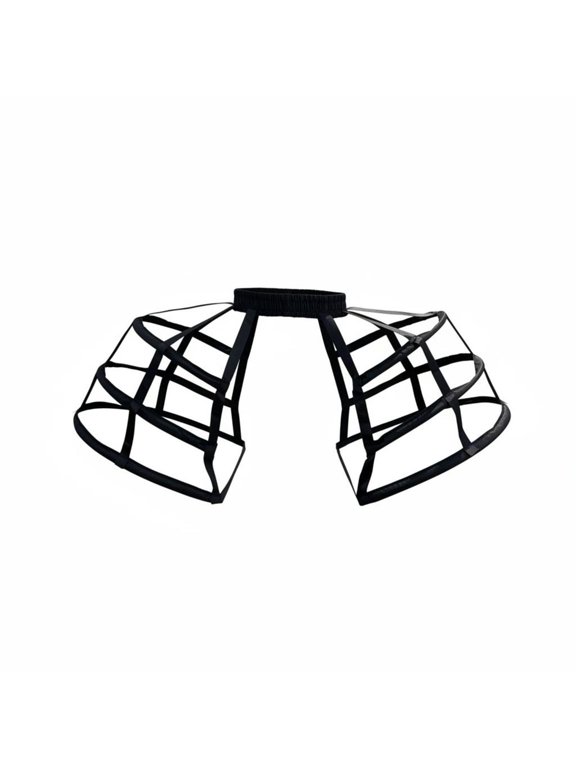 Lolita's Petticoat Shape Support Three Loop Hoop Skirt Costume Wear Cage Black