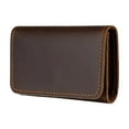 thumbnail image 1 of QccHieUs Men's wallet, change purse, 10.5 x 2.3 x 7 cm, business birthday card holder Dark Brown, 1 of 9